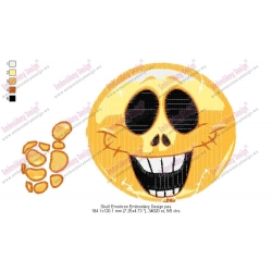 Skull Emoticon Embroidery Design
